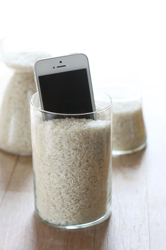 Put your drowned gadgets in a bag of rice