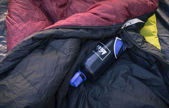 Use Nalgene to warm your sleeping bag