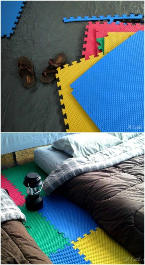 Use paddings to make your tent comfy